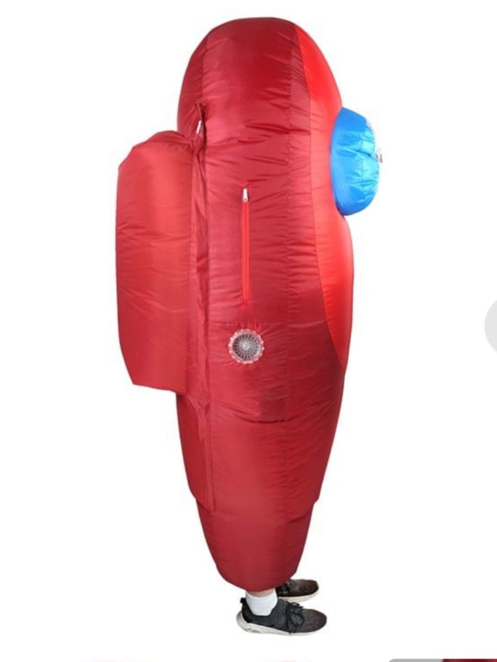 Red Among Us Sus Imposter Crewmate Kid Costume Inflatable Bodysuit - Picture 5 of 6